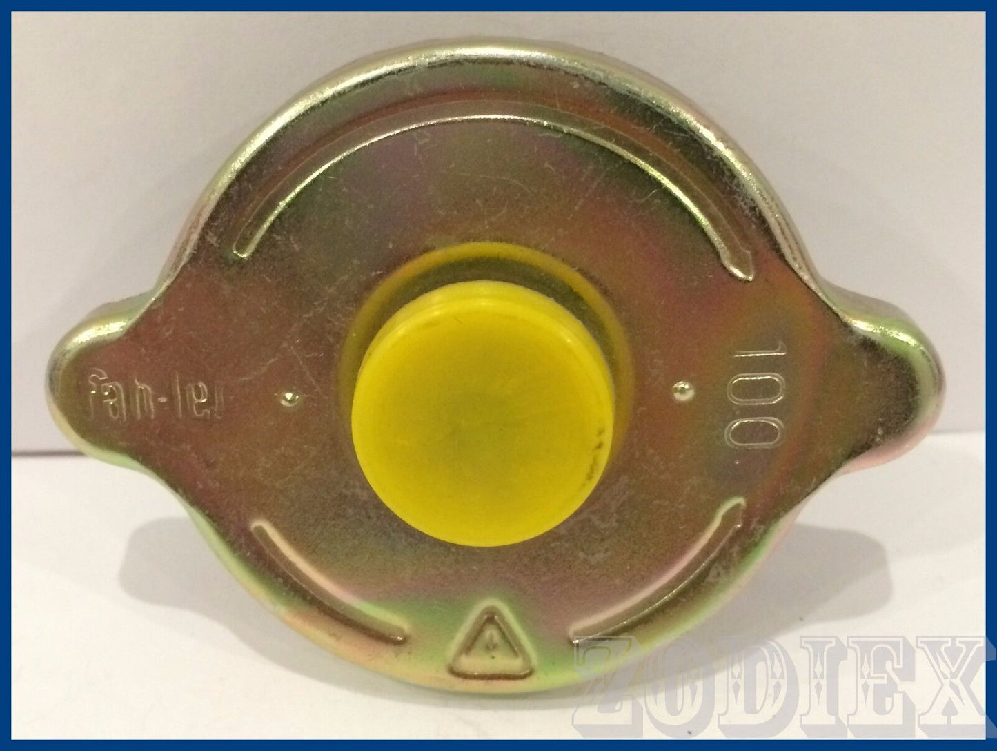 ZINC RADIATOR CAP WITH BUTTON AND GASKET FORD