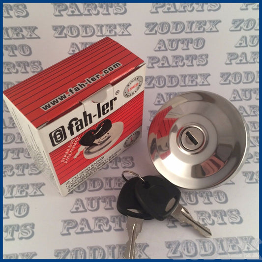 Stainless Steel Locking Fuel Gas Cap - AustinRoverMini Polished Like Chrome