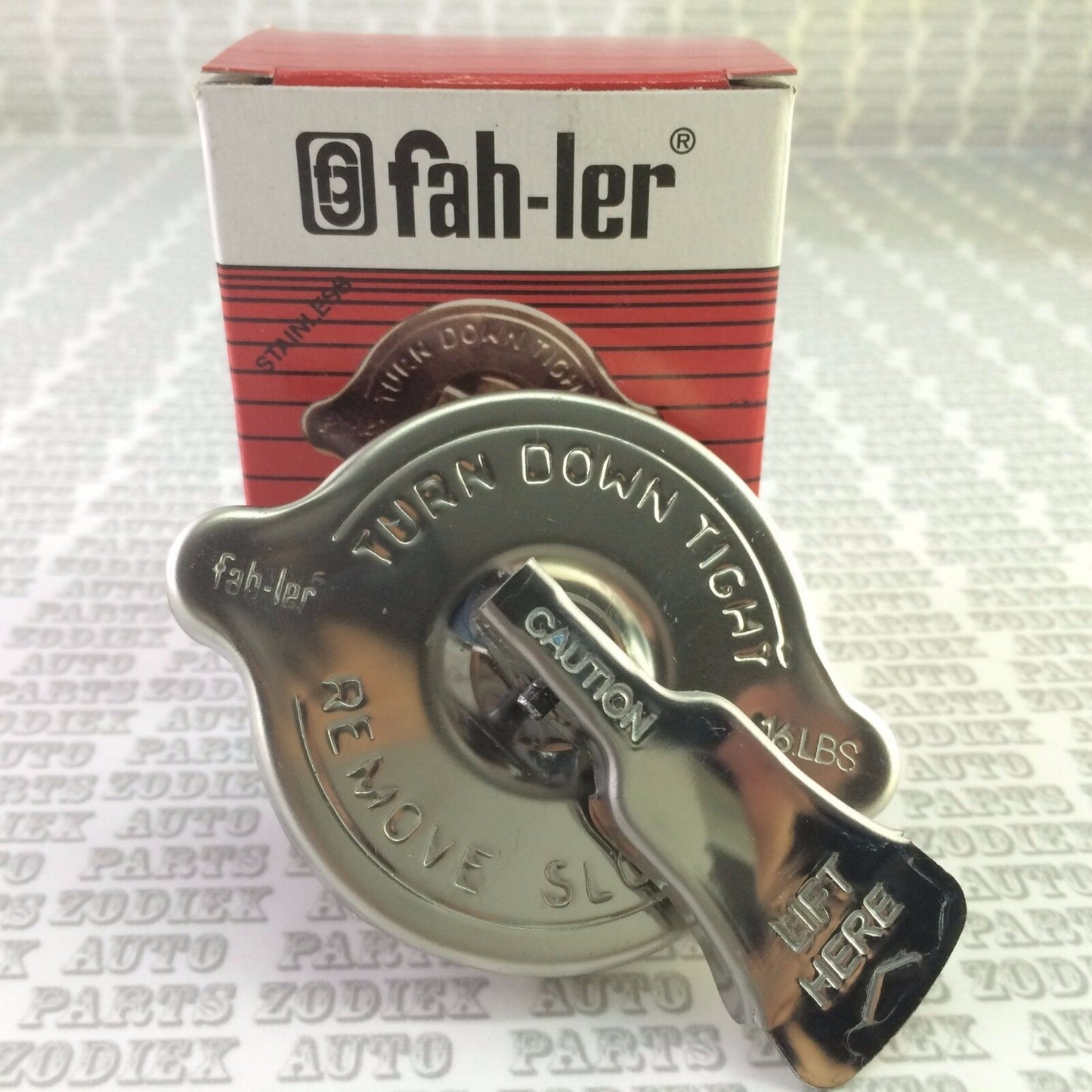 SAFETY Polished Stainless Steel Radiator Cap 16LBS