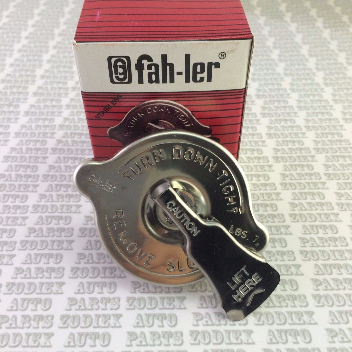 SAFETY Fler Polished Stainless Steel Radiator Rad Cap 7 LBS with Release