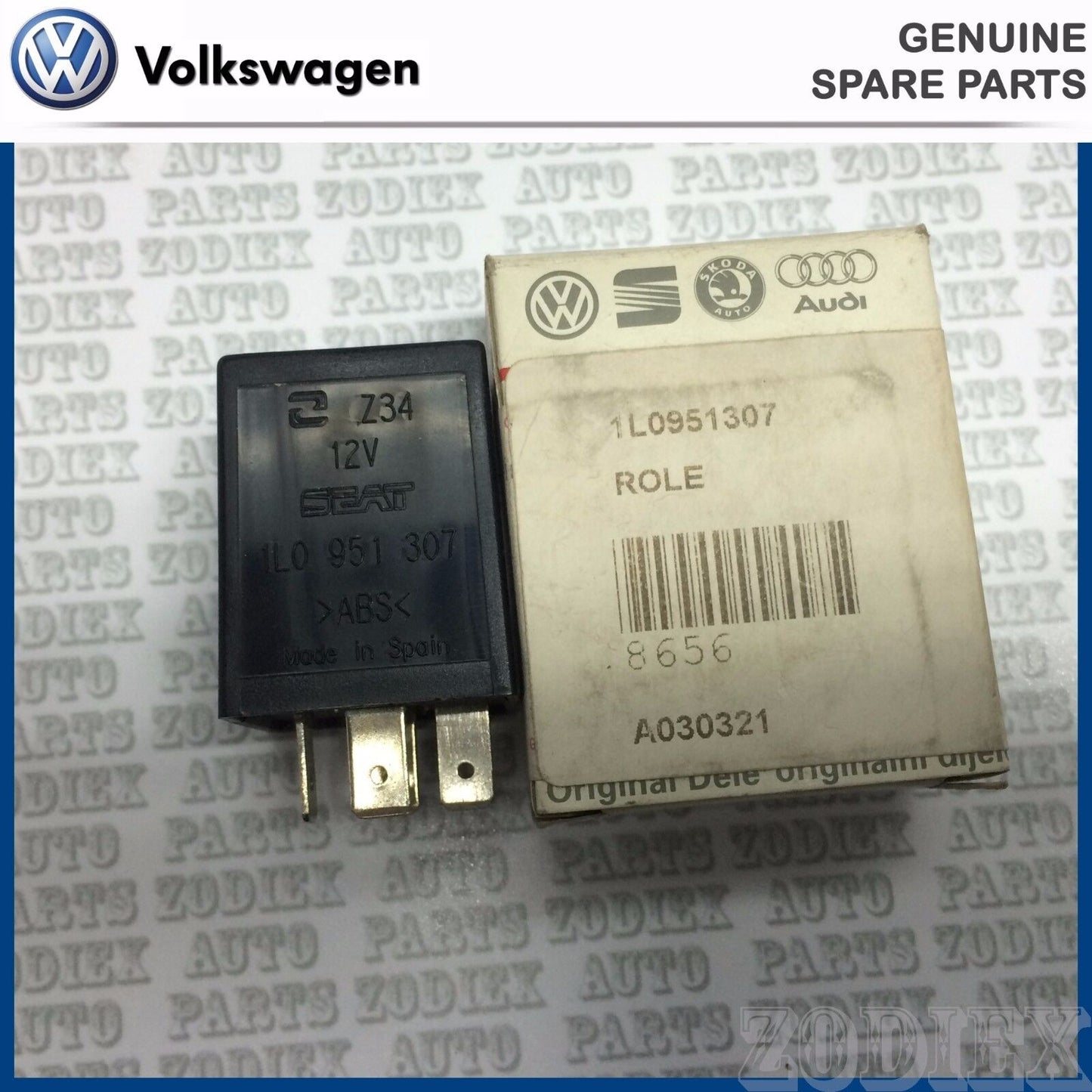 1L0951307 GENUINEBUZZER RELAY VOLKSWAGEN SEAT NEW OEM ORGINAL