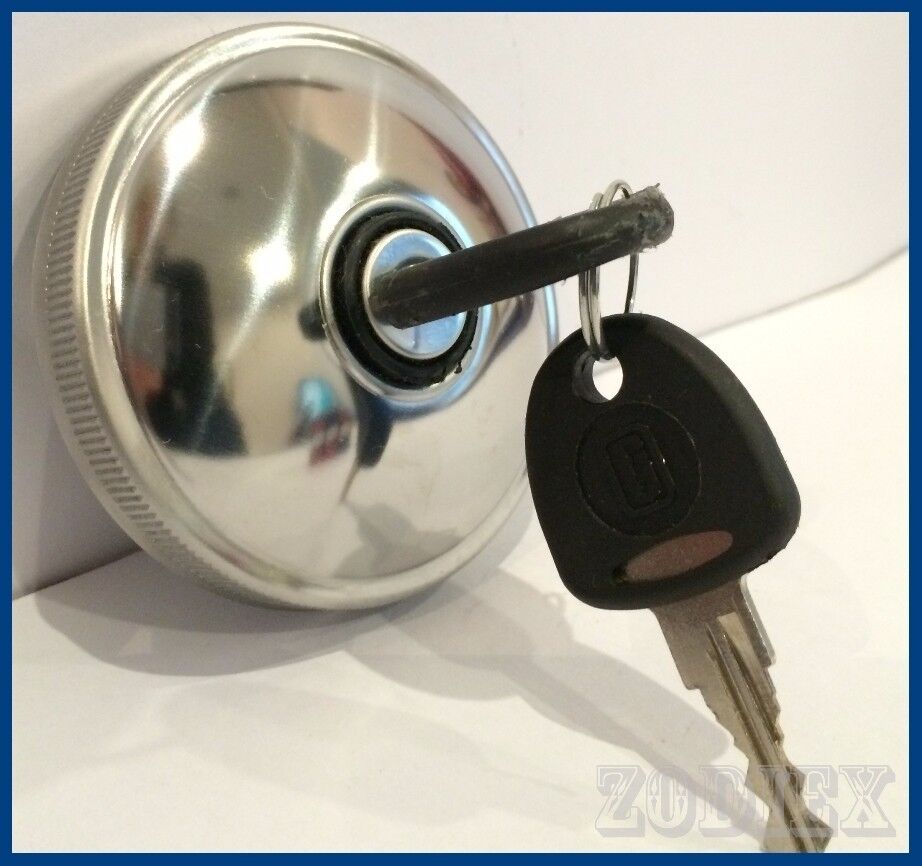 Polished STAINLESS STEEL Locking Fuel Petrol Cap FORD TRANSIT MK1 MK2