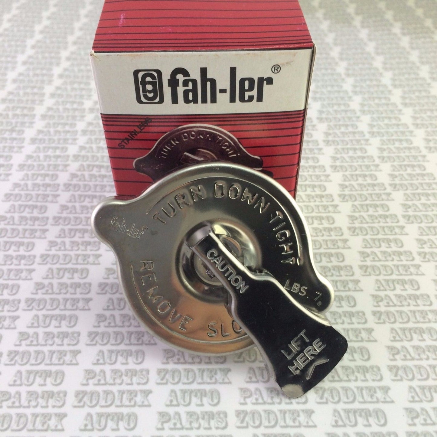 SAFETY Fler Polished Stainless Steel Radiator Rad Cap CAP 7 LBS with Release