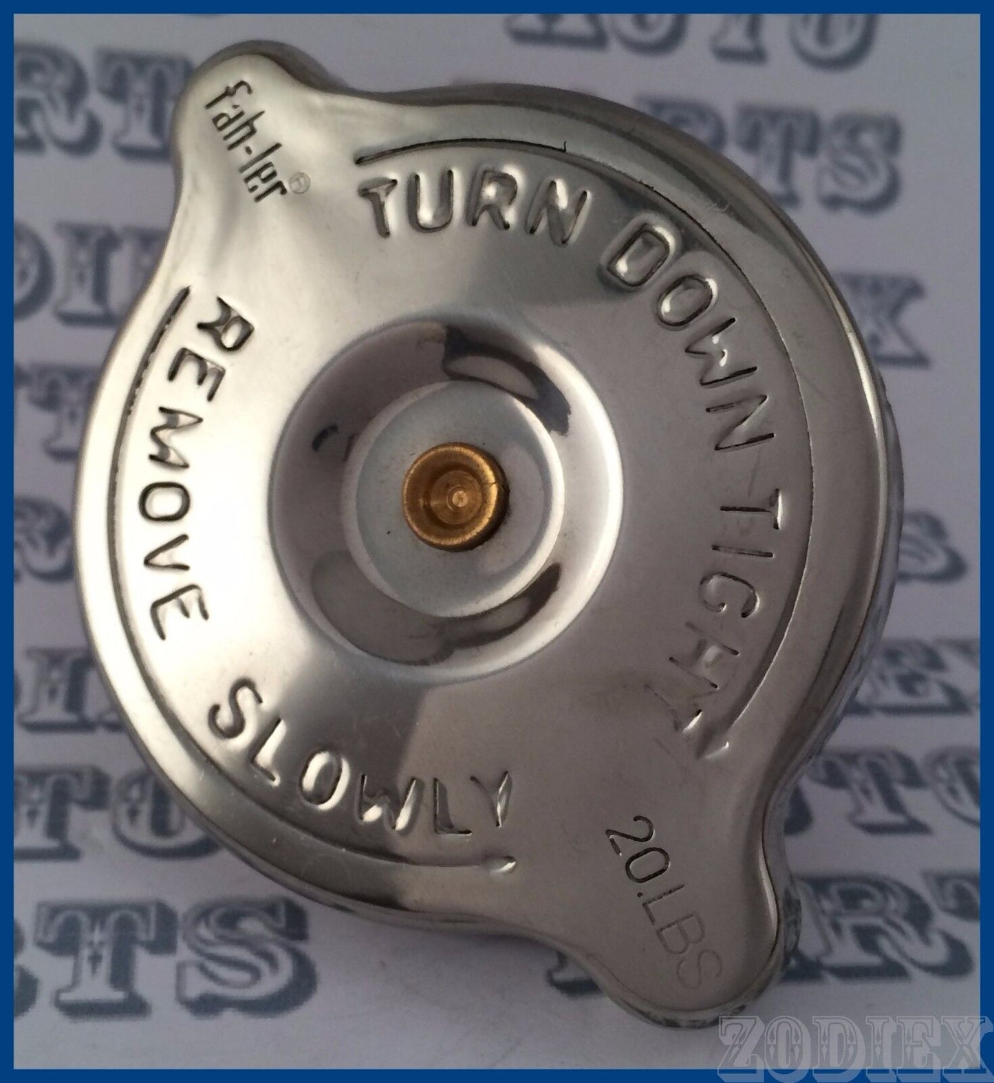 High Pressure Polished Stainless Steel Radiator Cap Race Road Rally 20LBS