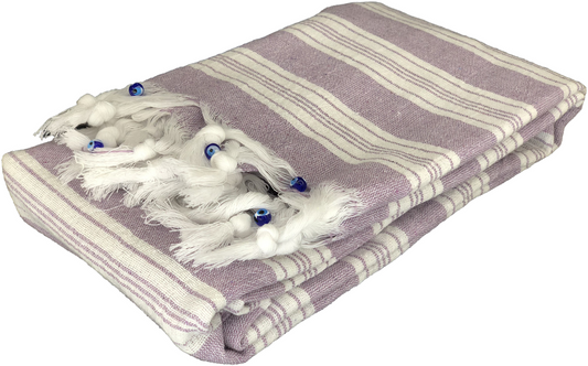 TURKISH TOWEL PESHTEMAL PESTEMAL %100 COTTON FOR BATH SPA GYM BEACH Color:lilac