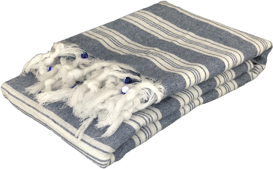 TURKISH TOWEL PESHTEMAL PESTEMAL %100 COTTON FOR BATH SPA GYM BEACH Color:dark blue